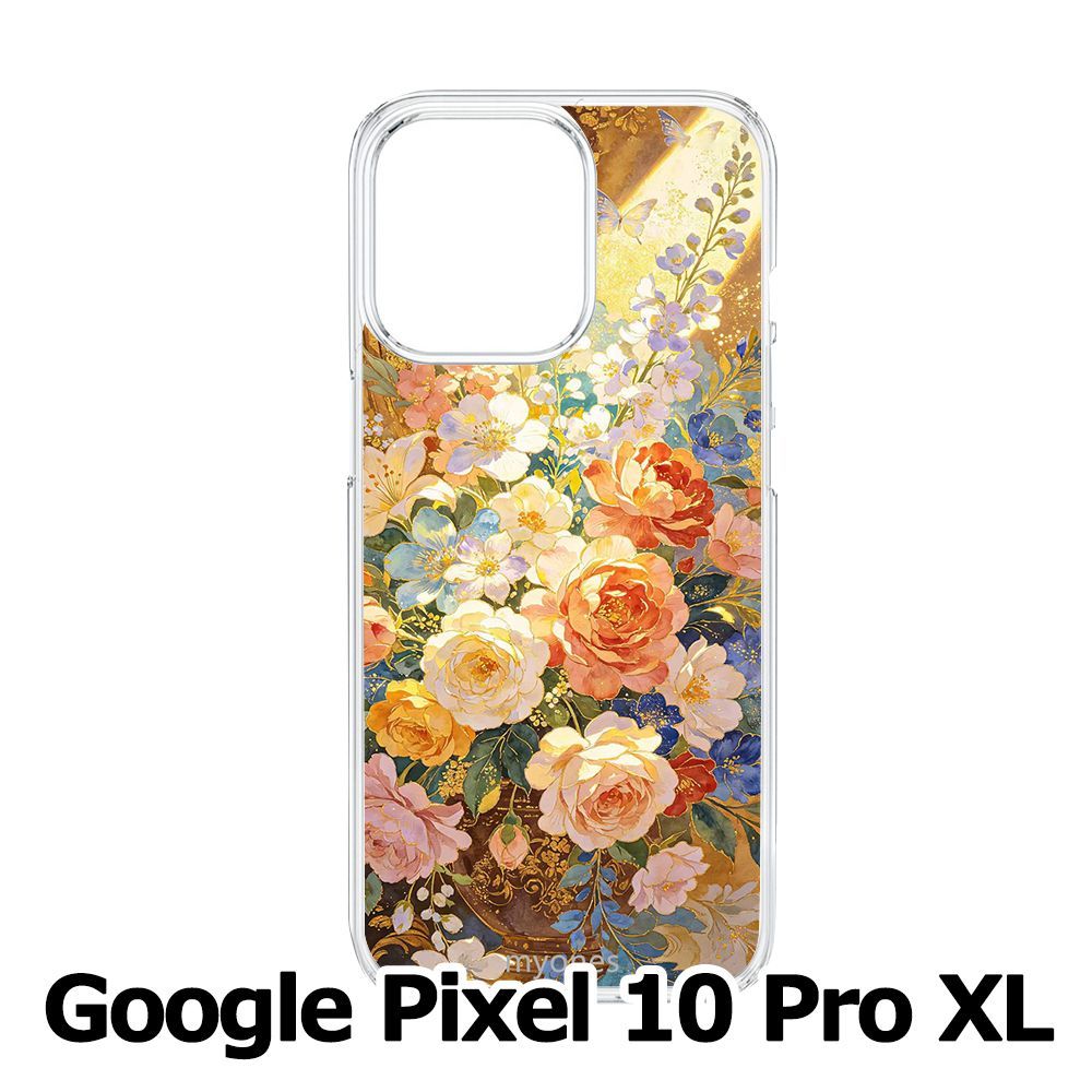 新品未使用】Google Pixel 10 Pro XL クリア ハードケース (バラ) 薔薇
