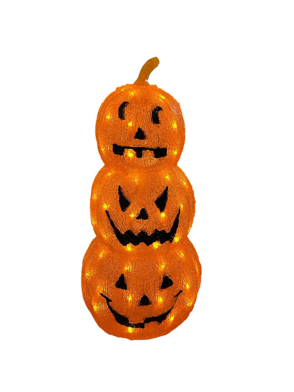 【大人気】ハロウィン 3連パンプキン LED グローライト かぼちゃ オブジェ 防滴仕様