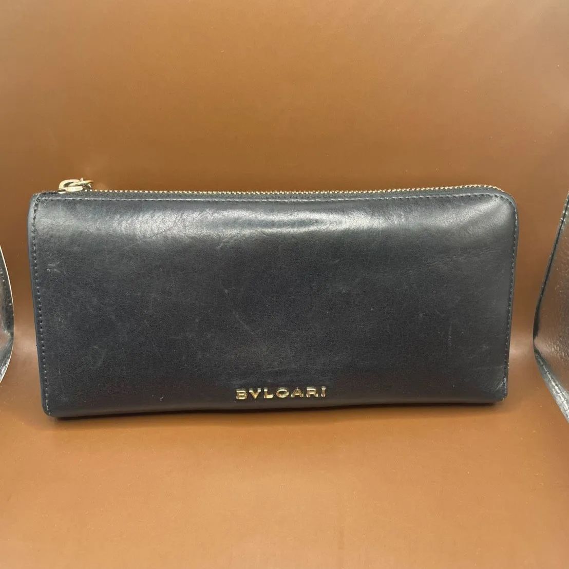 ◎【✨財布✨】ブルガリ　長財布 　BVLGARI　高級　ブランド　ロゴ　レディース　女性　カード　小銭　ケース付き　革　レザー　上質　ファスナー　カラー　黒　ブラック　カジュアル　普段使い　おしゃれ　かわいい　エレガント