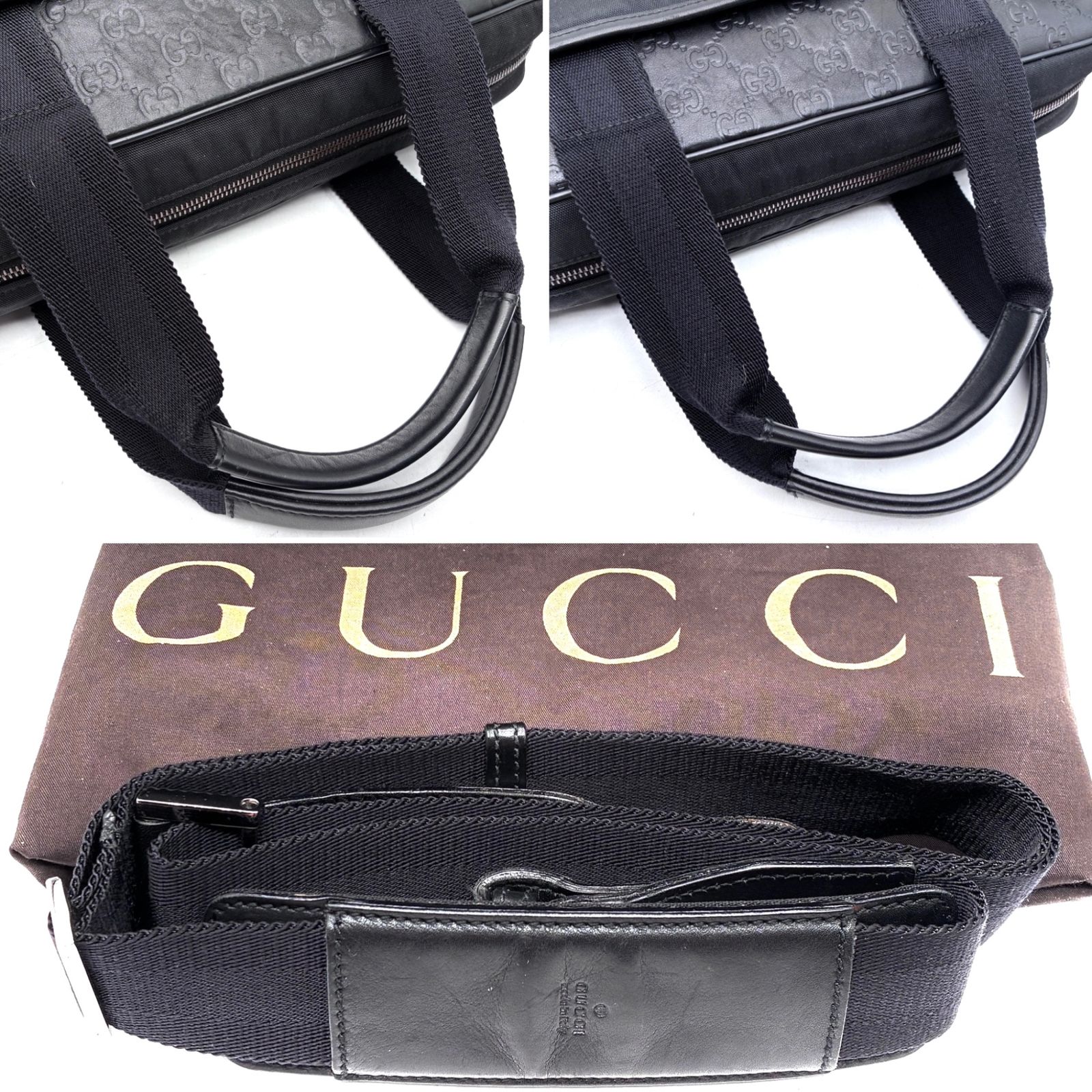 美品 グッチ GUCCI ビジネスバッグ ブリーフケース 2way ショルダー