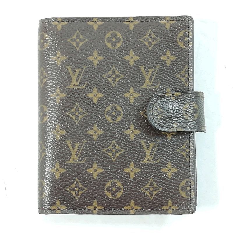 【中古】LOUIS VUITTON モノグラム M99193 アジェンダミニ 150周年記念 手帳カバー★ネーム有り