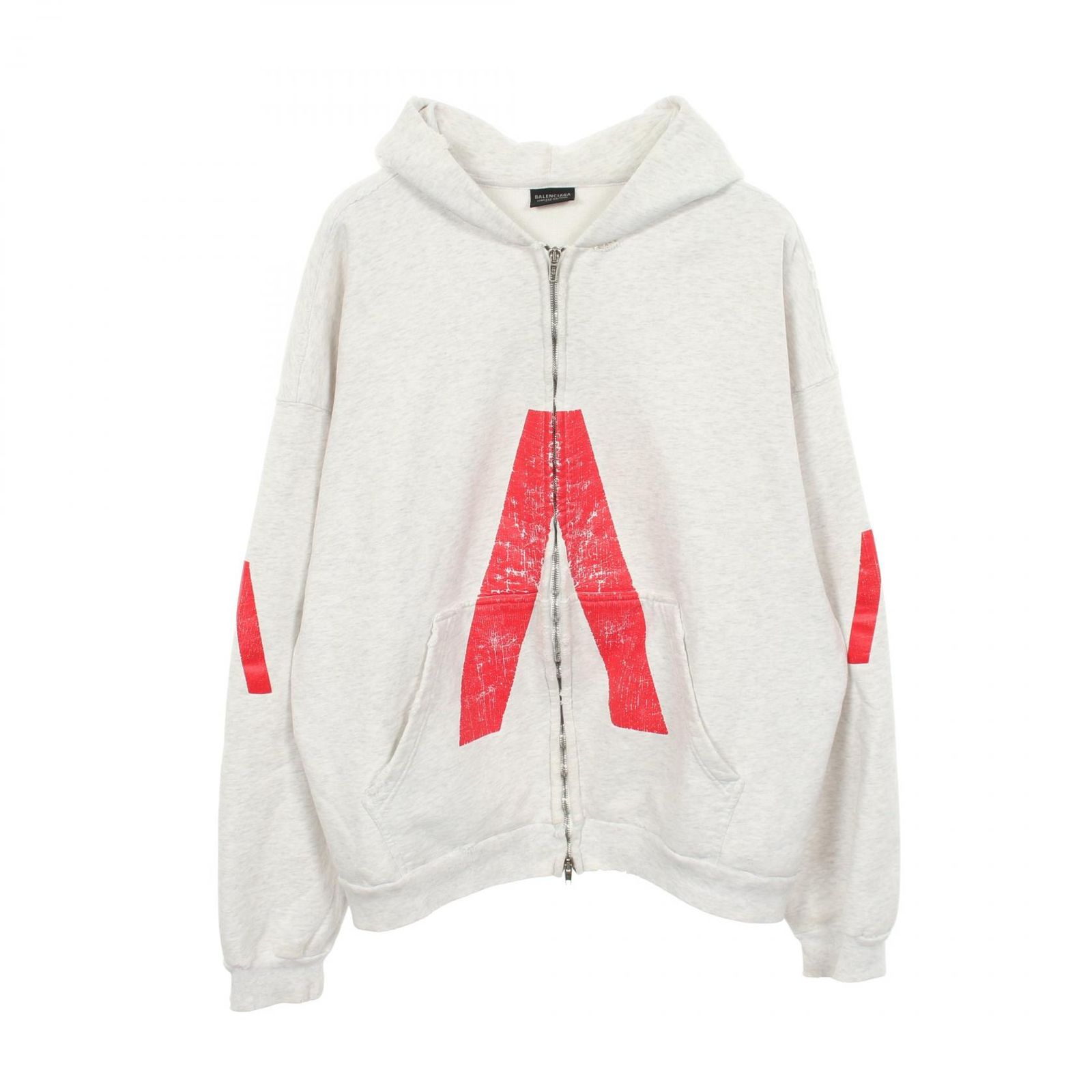 BALENCIAGA バレンシアガ アーカイブロゴ ダメージ加工 パーカー