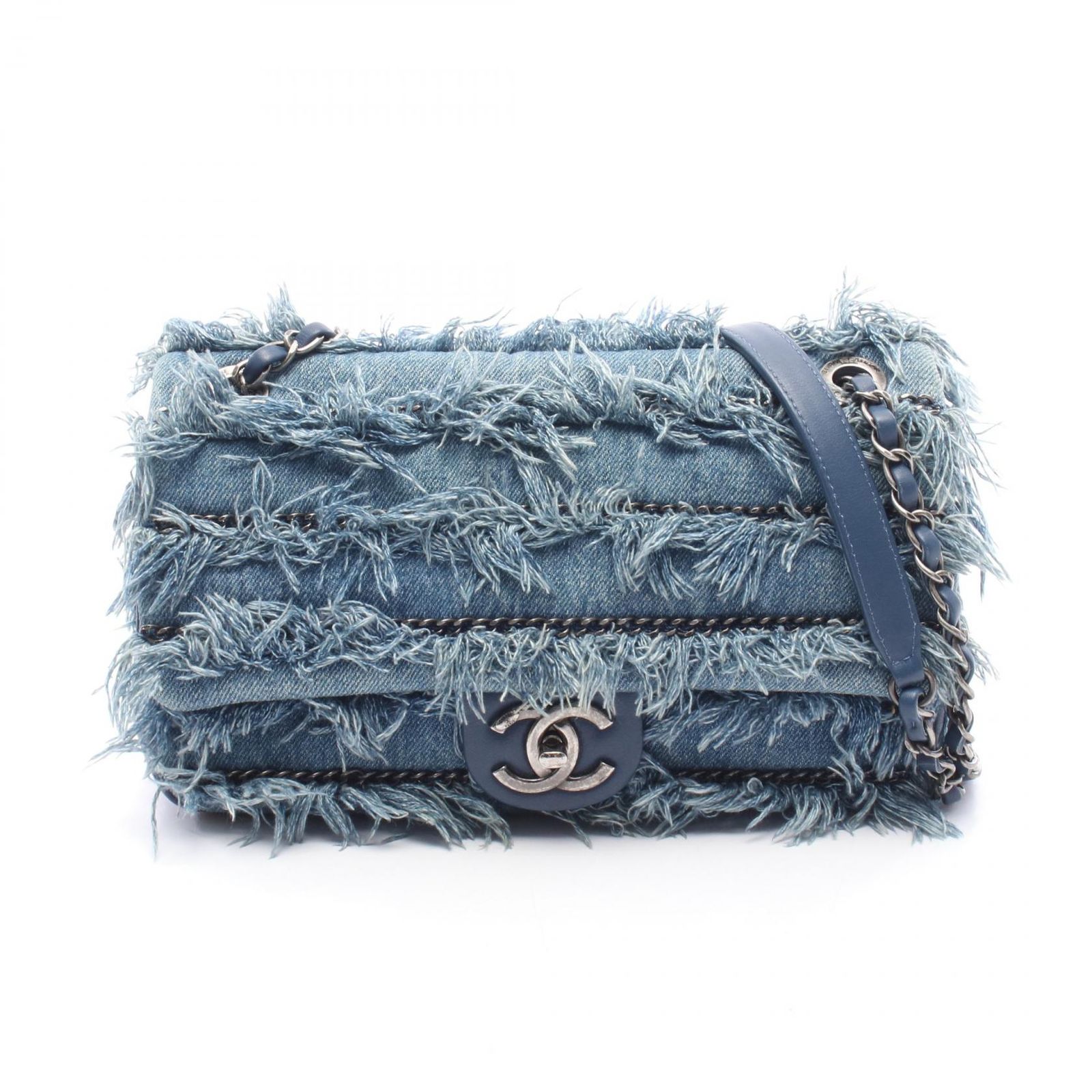 CHANEL シャネル デニムフリンジ ショルダーバッグ