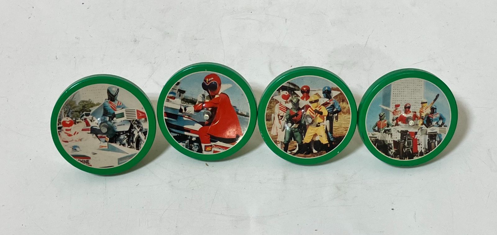 【T13】 ゴレンジャーこま　昭和レトロ 駄菓子屋玩具　コマ　こま 特撮　戦隊シリーズ　ゴレンジャー　2箱セット　30個セット　セット売り