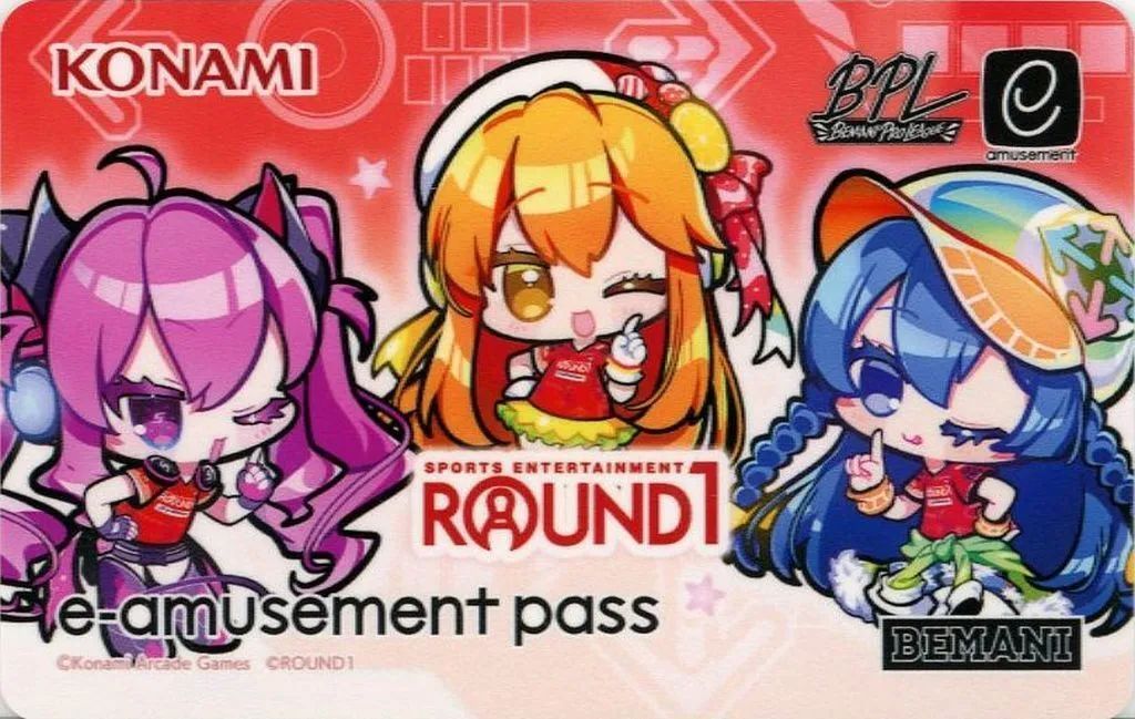 中古】キャラカード ROUND1 チームデザインンe-amusement passカード