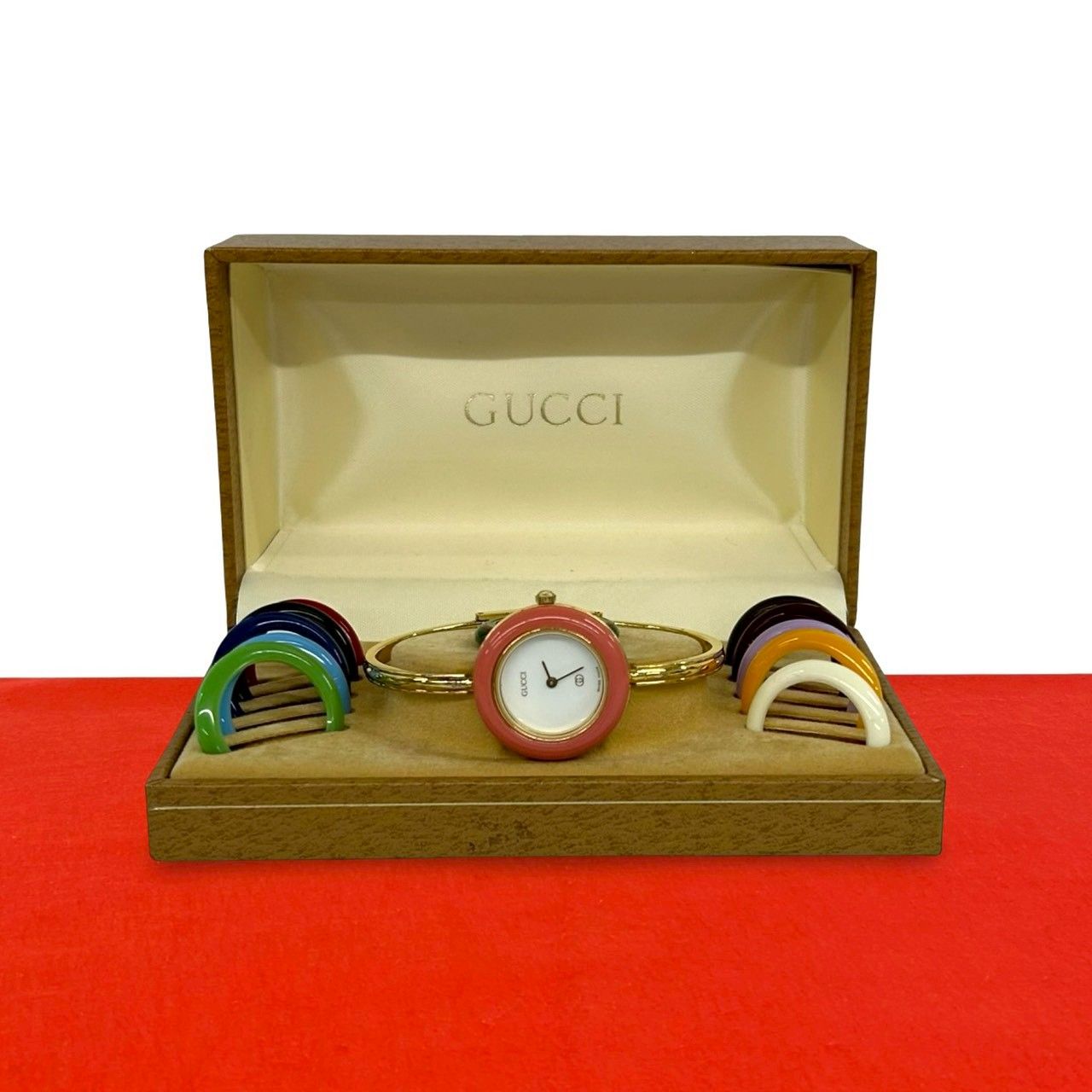 稼働品 極 美品 ケース付 GUCCI グッチ ヴィンテージ チェンジベゼル