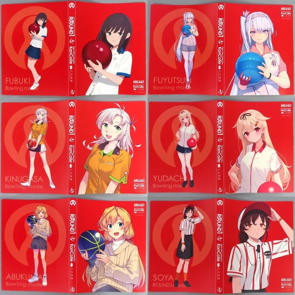 【中古】文房具その他 全6種セット 艦娘限定スコアフォルダ 「艦隊これくしょん～艦これ～×ROUND1 限定ROUND1艦隊くじ【後段作戦】」 D賞
