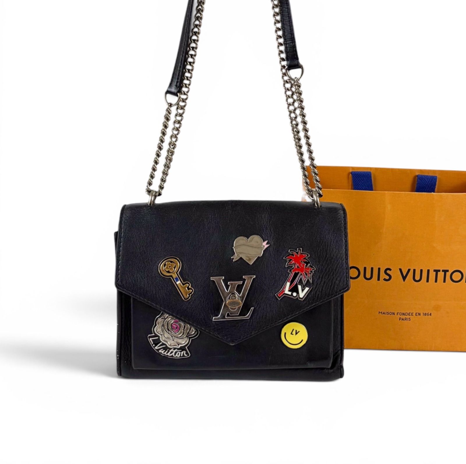 ルイヴィトン　LOUIS VUITTON マイロックミー　BB チェーンショルダーバッグ　2WAY スタッズ　ブラック　黒