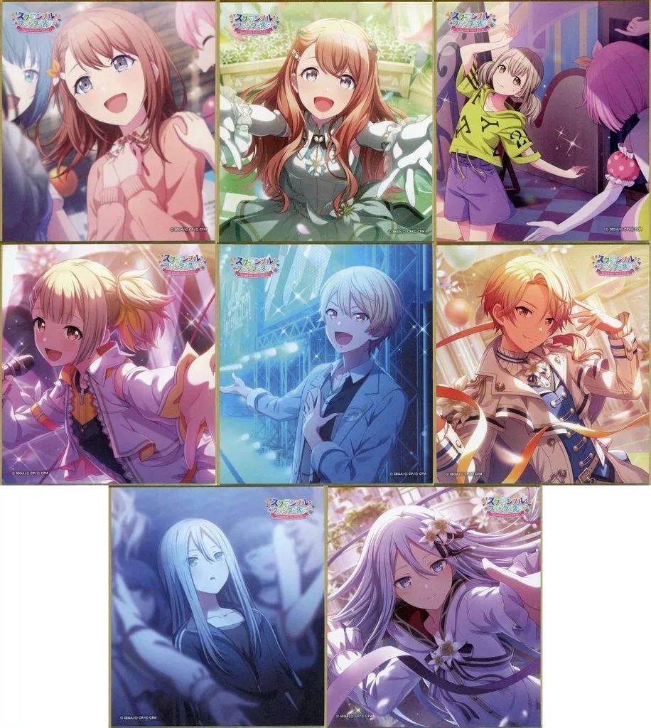 【中古】紙製品 全8種セット 「プロジェクトセカイ カラフルステージ! feat. 初音ミク ミニ色紙コレクション 第15弾A スクランブル・ファンフェスタ!」