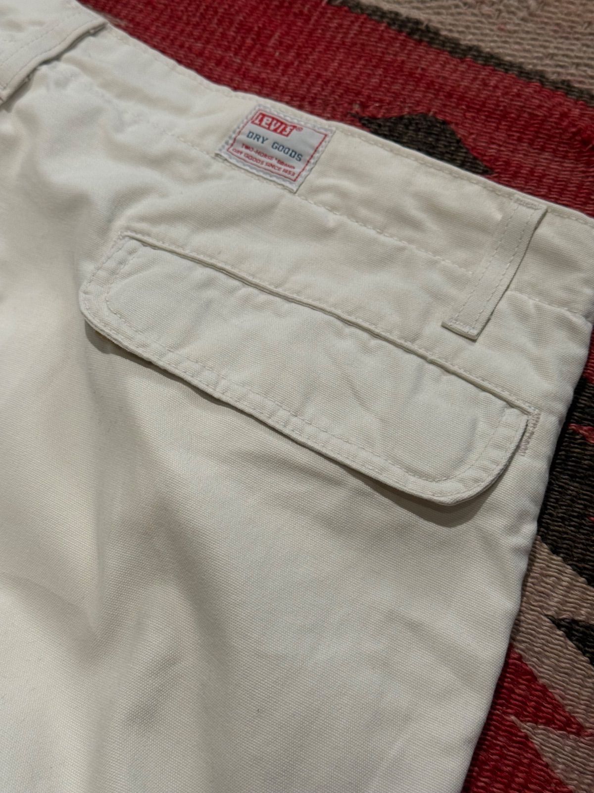 1999y Levi's DRY GOODS BAGGY PANTS WITH CARGO POCKETS SIZE : W37.5