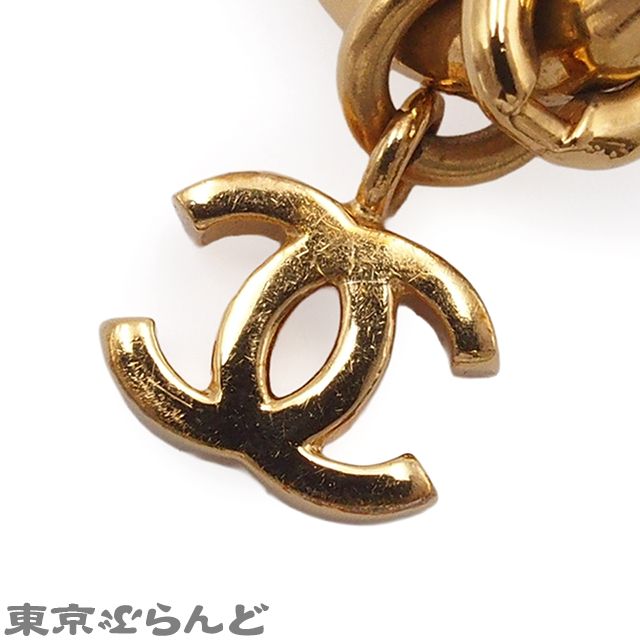 CHANEL ゴールド ピアス シャネル CHANEL ピアス ドロップ ゴールド メタル ラインストーン