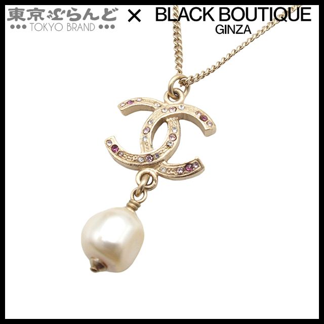 シャネル CHANEL ネックレス ライトゴールド メタル ココマーク フェイクパール コスチュームジュエリー 12A レディース 101838944 42,900円