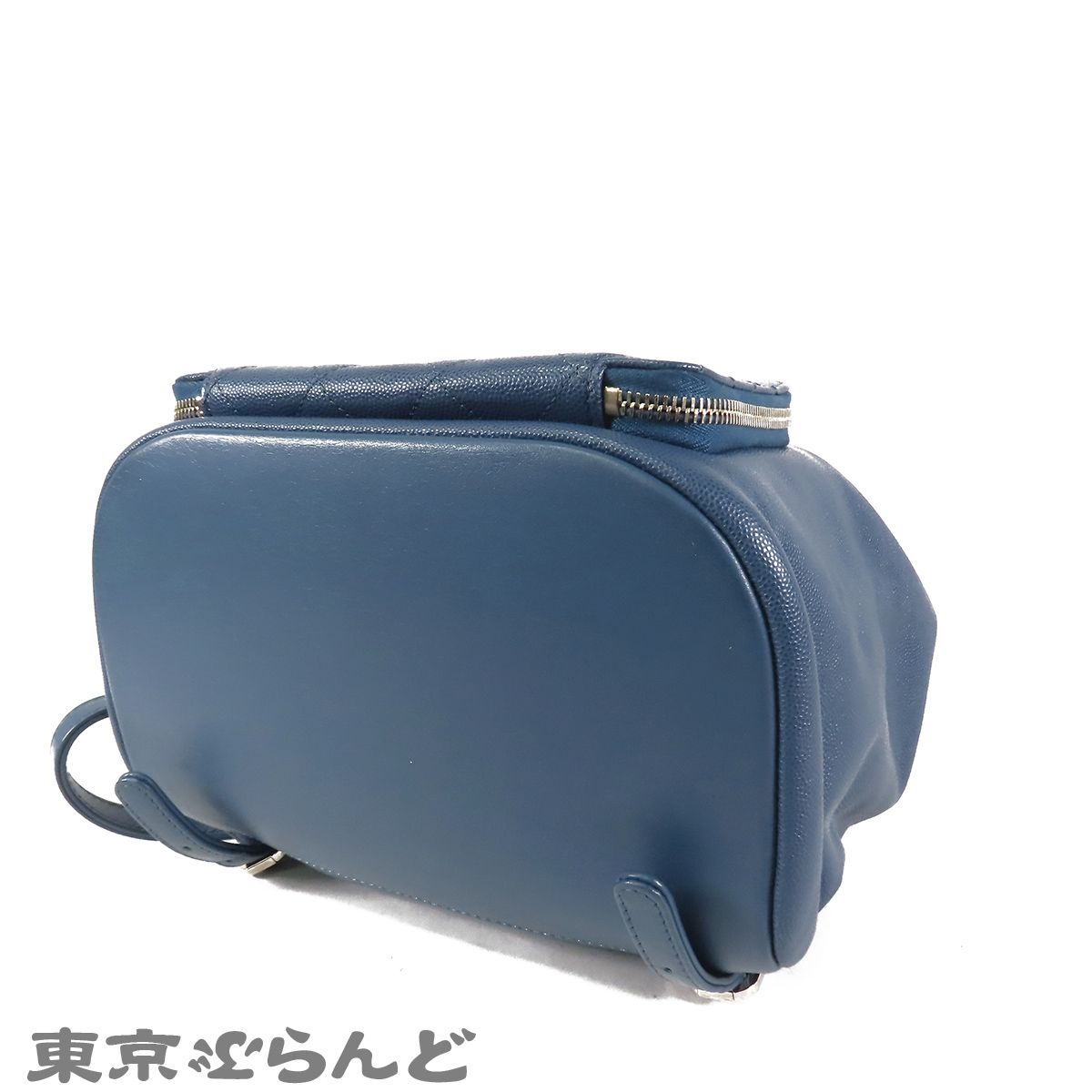 シャネル CHANEL ココマーク バックパック ブルー 青 ゴールド金具 