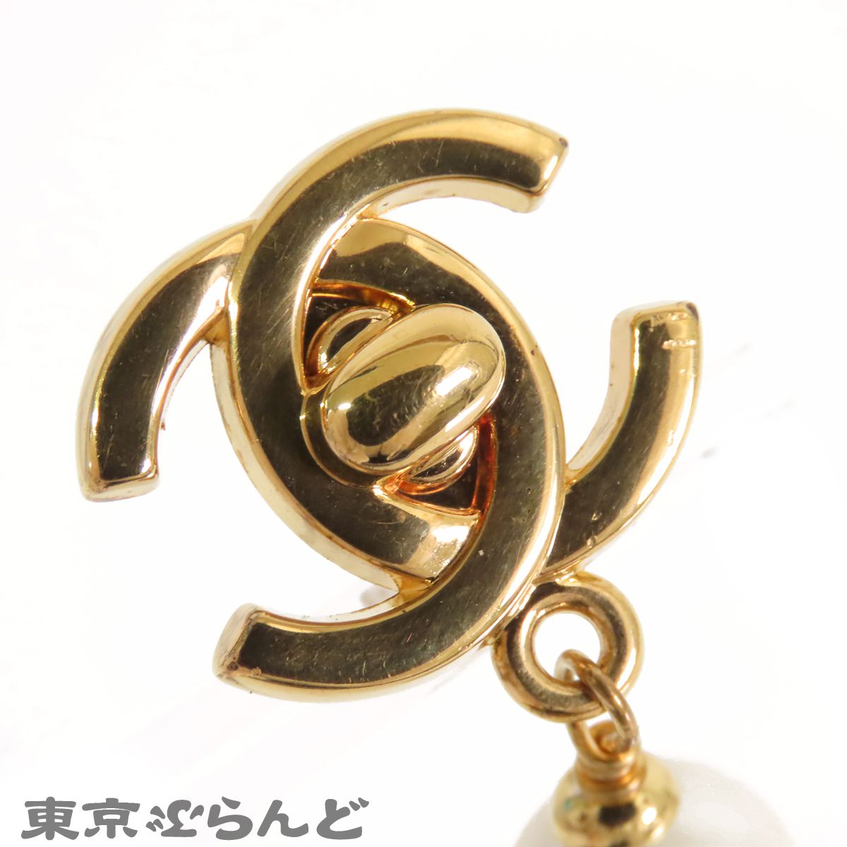 シャネル CHANEL ココマーク ターンロック イヤリング ゴールド メタル