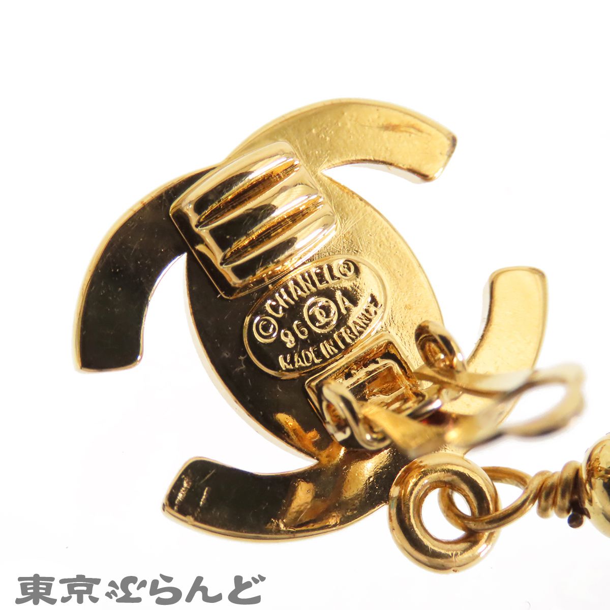 シャネル CHANEL ココマーク ターンロック イヤリング ゴールド メタル