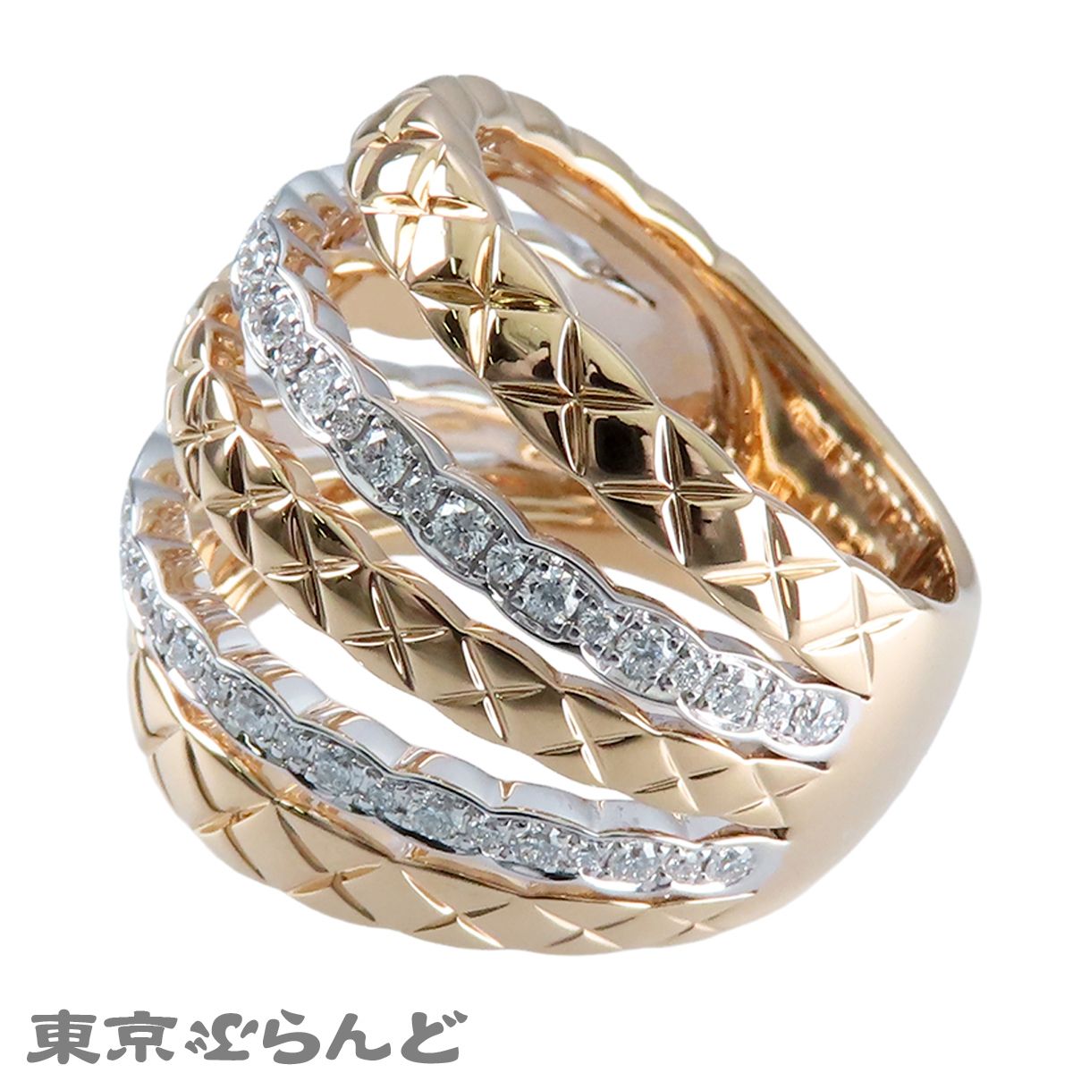 シャネル CHANEL ココクラッシュリング J11335-53 イエローゴールドx 