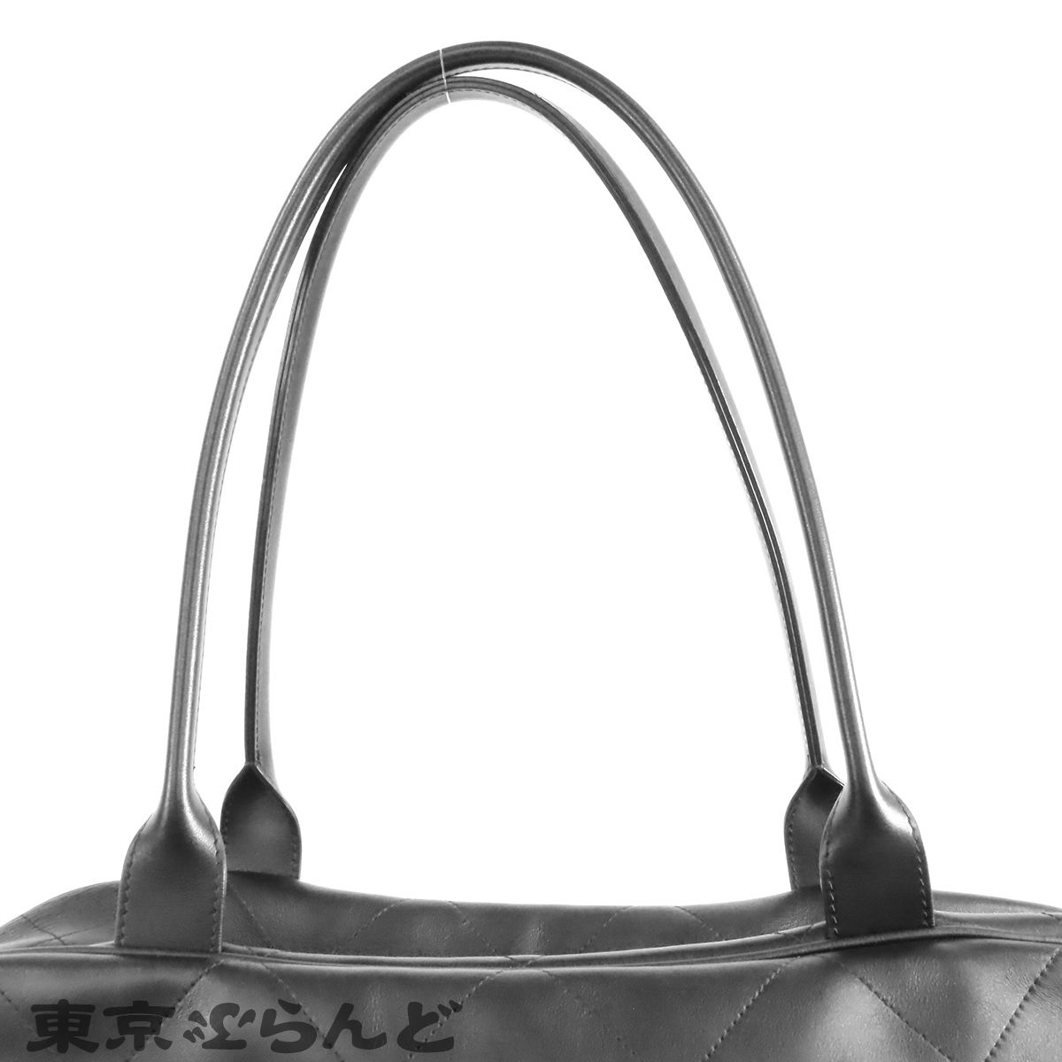 シャネル CHANEL ロゴ ボストンバッグ ブラック 黒 ゴールド金具 