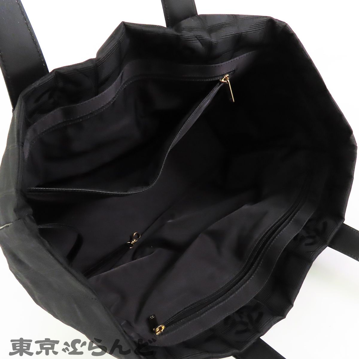 シャネル CHANEL ニュートラベルライン トートMM ブラック 黒 ゴールド 