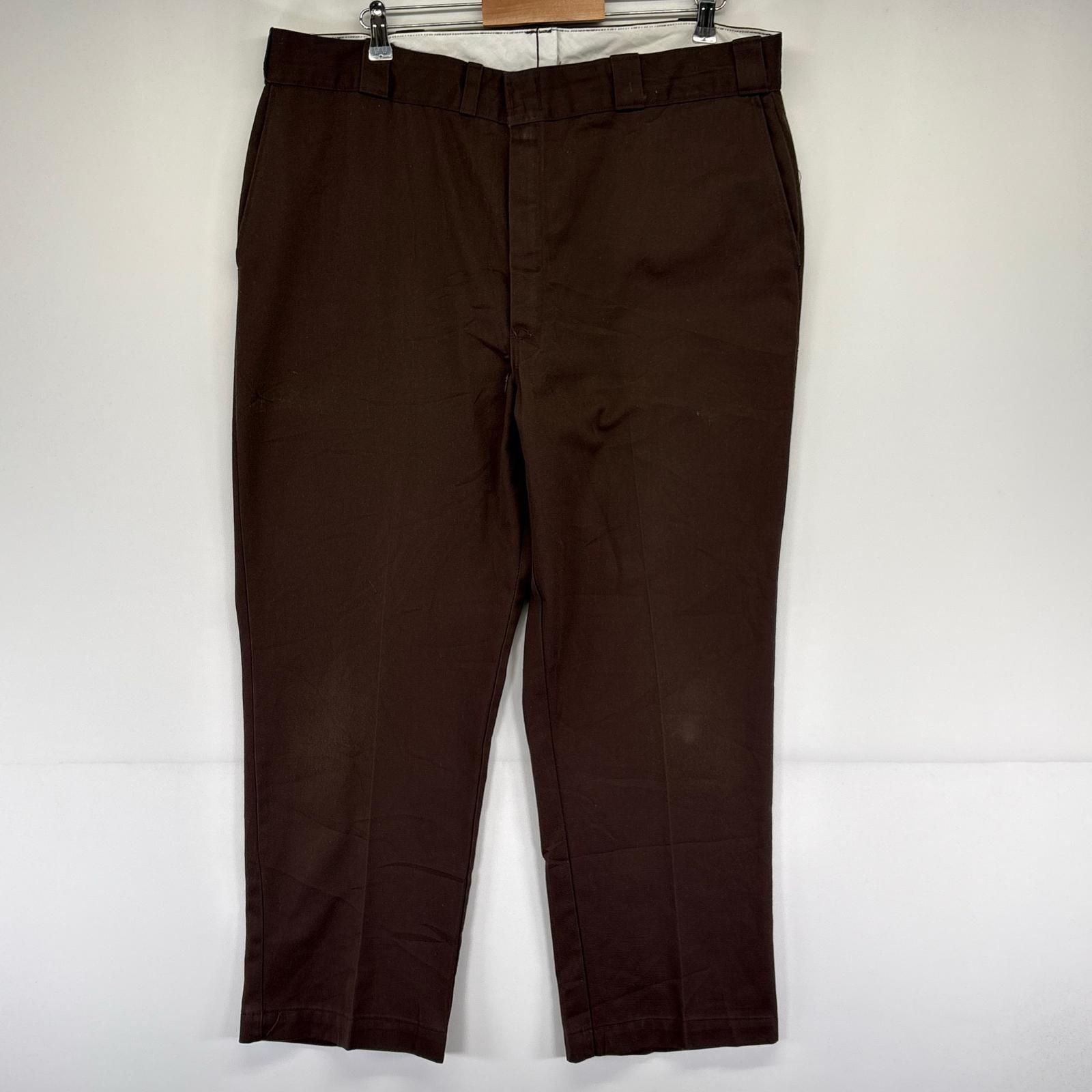 古着 80's/80年代 ヴィンテージ ディッキーズ Dickies USA製 パンツ ワーク チビタグ 大きいサイズ W42 L29 ブラウン系 メンズ
