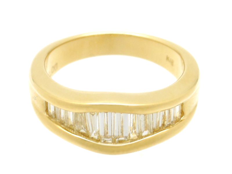 JEWELRY ジュエリー 貴金属 宝石 デザイン リング 指輪 K18 イエローゴールド D ダイヤモンド 0.73ct 11号 6.6g 2147400299868【中古】200
