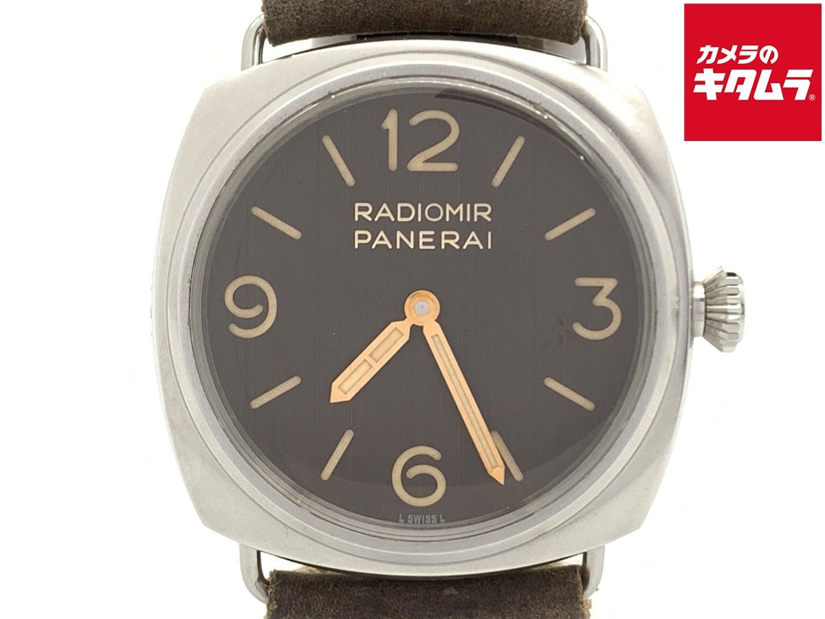 【中古】 【良品】 パネライ ラジオミール ブラウン PAM01243 ステンレススティール