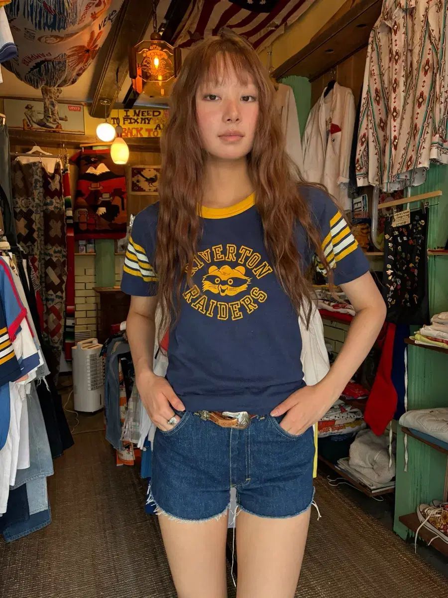 70 80s Velva Sheen フットボールTシャツ