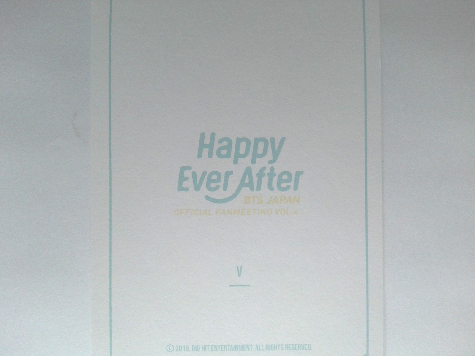 BTS V トレカ Happy Ever After バインダー 付属ミニフォトカード