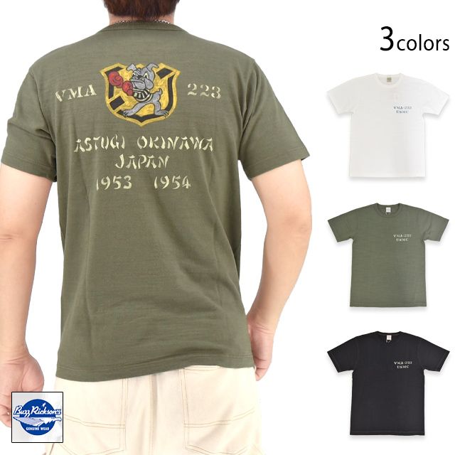 スラブヤーン半袖Tシャツ「VMA-223」◆BUZZ RICKSON'S