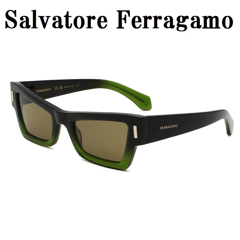サルヴァトーレ フェラガモ Salvatore Ferragamo SF2006S 316 サングラス グローバルフィット メガネ 眼鏡 UVカット レディース グレー グリーングラデーション