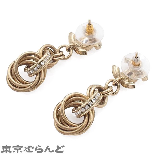 241100081727 シャネル CHANEL ピアス ゴールド メタル ラインストーン