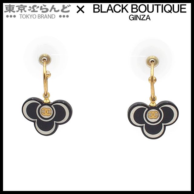 241100081725 シャネル CHANEL ピアス ゴールドxブラック メタル