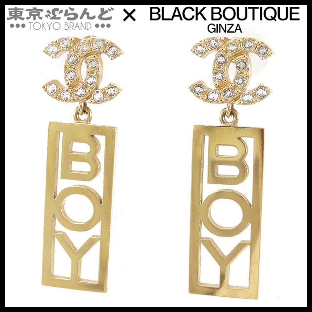 シャネル CHANEL ピアス ゴールド メタル ココマーク BOYプレート GP C22P レディース 241100081716