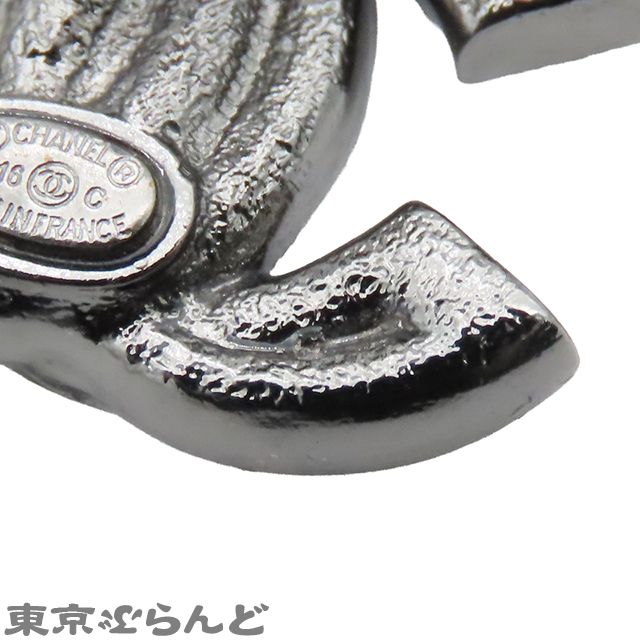 シャネル CHANEL ピアス シルバー メタル ラインストーン ココマーク