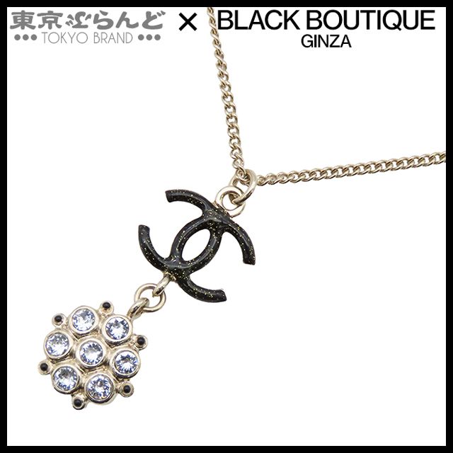 シャネル CHANEL ペンダント ゴールド メタル ラインストーン ココ