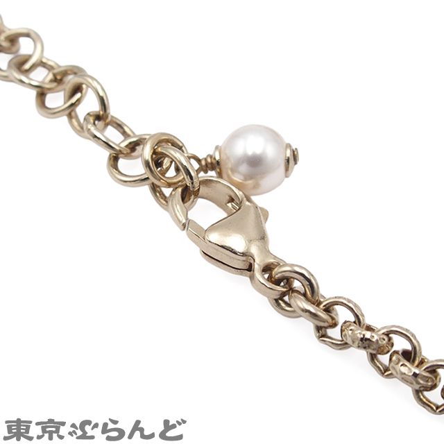 シャネル CHANEL ブレスレット ピンクxゴールド メタル コスチューム