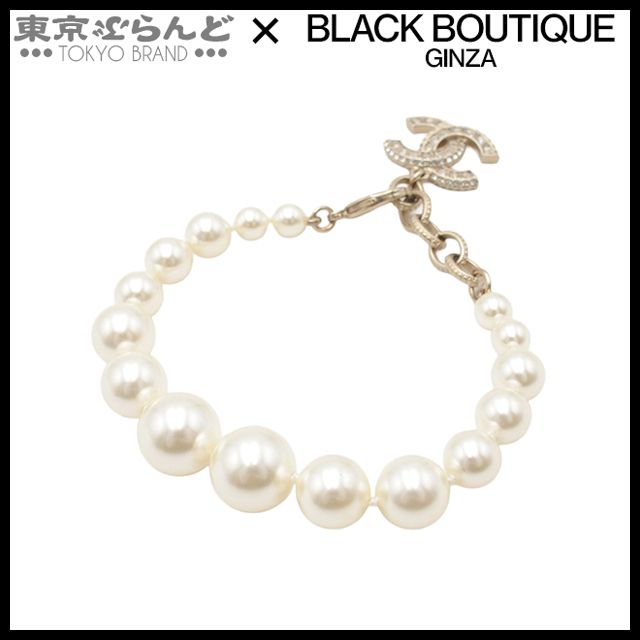 シャネル CHANEL ブレスレット ライトゴールド フェイクパール メタル