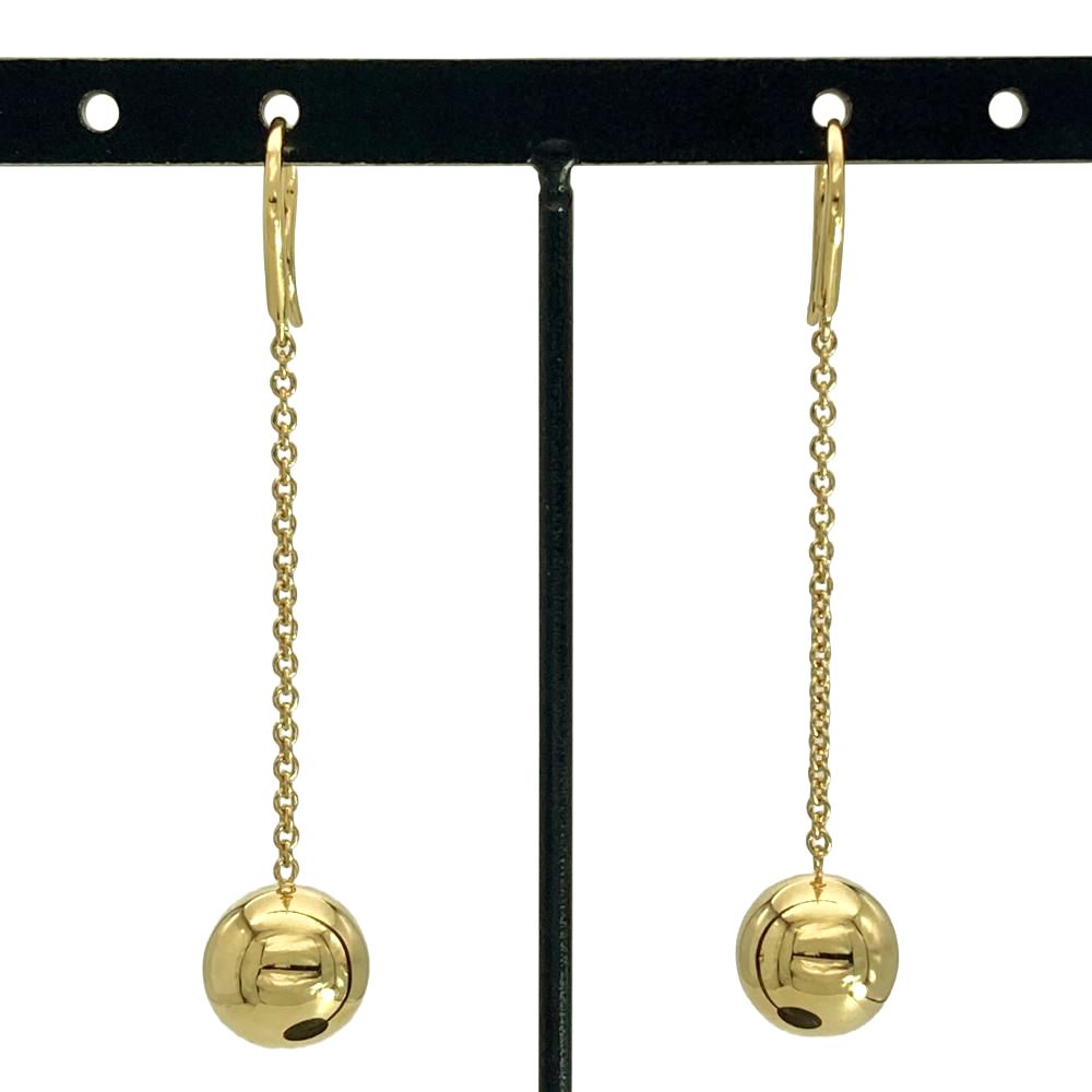 ティファニー Tiffany&Co. ハードウェア ボール ピアス K18YG 4.8g イエローゴールド レディース【中古】