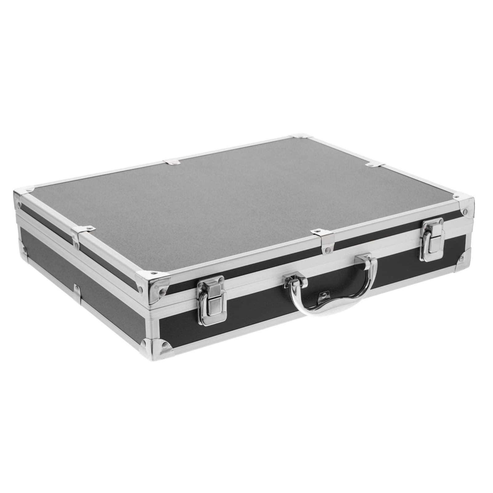 HOMSFOU ロック付きアルミ合金ツールボックス ポータブル収納ケース 薄型キャリングケース 37×28.5×7.5Cm 薬箱兼用 工具収納 大容量 持ち運び便利ts