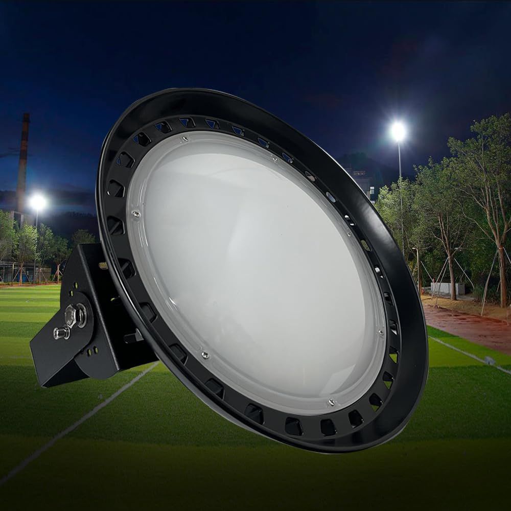 LED高天井照明 100W UFO型 led投光器 LED高天井灯 16000lm 高輝度 LEDハイベイランプ 工場用ledライト IP65防水防塵 5Mコード付き 水銀灯代替天井吊り用 夜間作業ランプ 吊下げ式 屋外 投光器 屋内屋外兼用 倉庫 施設照ts