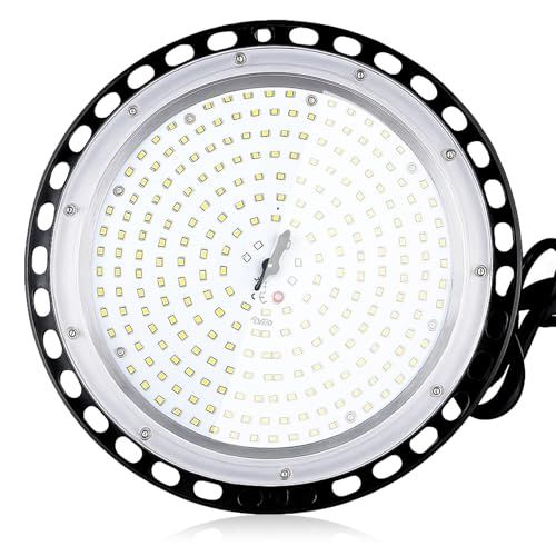 超高輝度40000lm! 高天井用LED照明 200W 超爆光 40000lm 2000W相当 昼光色 昼白色 電球色 5M配線 MEAN WELL電源 AC85-265V 高天井 照明 100V 200V 高天井灯 UFO型LED投光器 工場用ハイベイラts