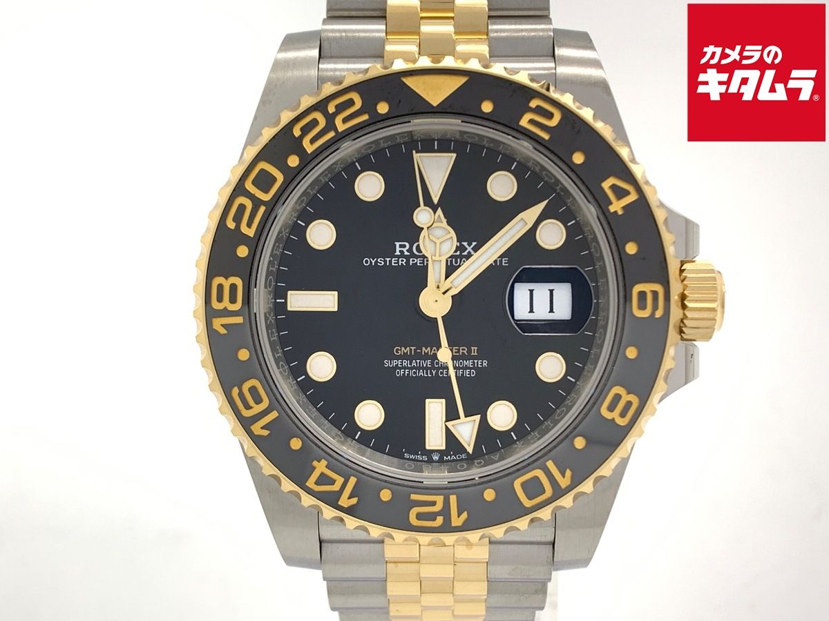 【中古】 【新品同様】 ロレックス(ROLEX) GMTマスターII ブラック 126713GRNR ステンレス/イエローゴールド JB