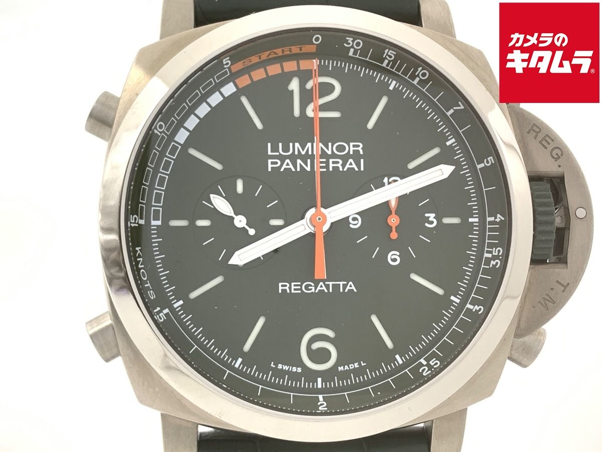 【中古】 【美品】 パネライ ルミノール レガッタ グリーン PAM01299 チタン