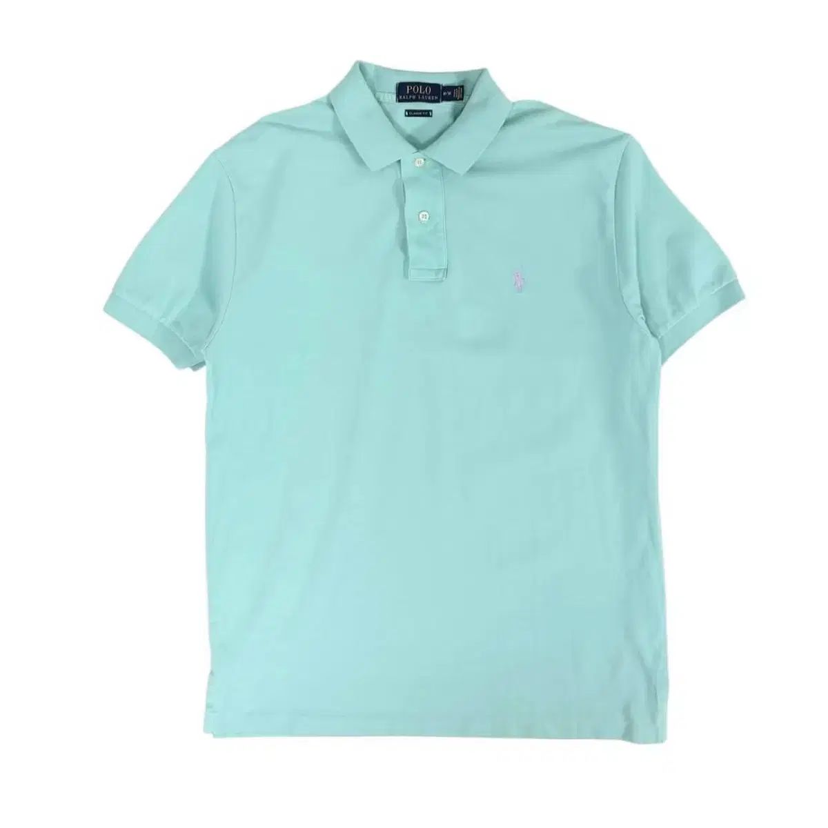 ポロ ラルフローレン スカイブルー 半袖 カラーTシャツ man (M)