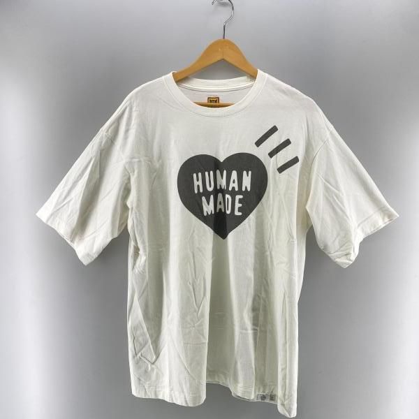 【中古】HUMAN MADE ハートロゴ プリント S/S Tee ホワイト 2XL ヒューマンメイド[24]