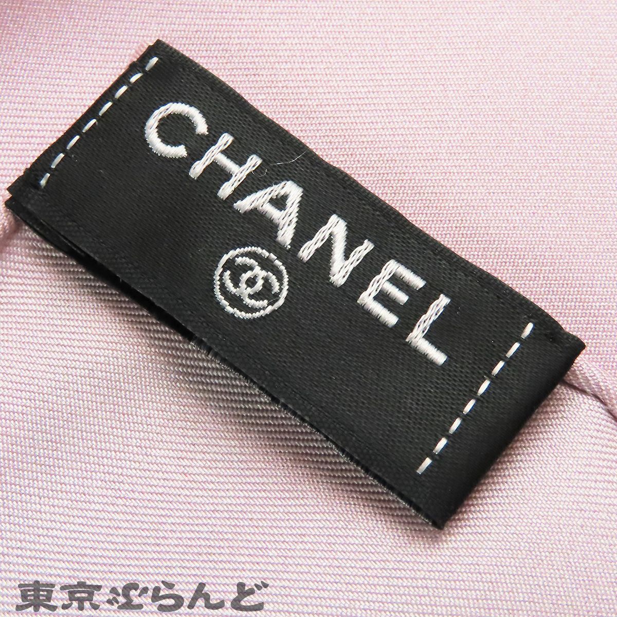 シャネル CHANEL スカーフ ピンクxブラックxマルチカラー シルク