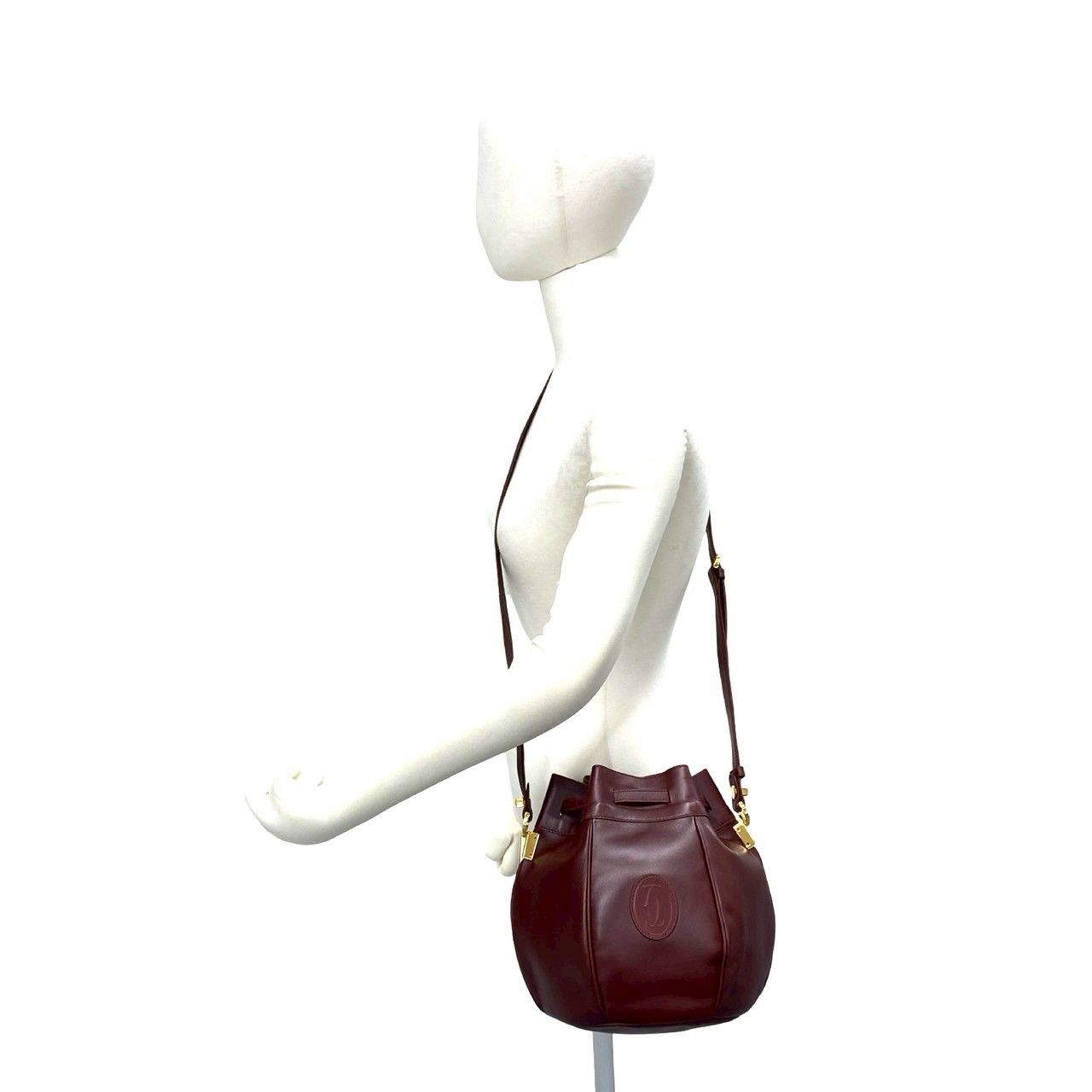 極 美品 希少品 保存袋付 CARTIER カルティエ マストライン ロゴ