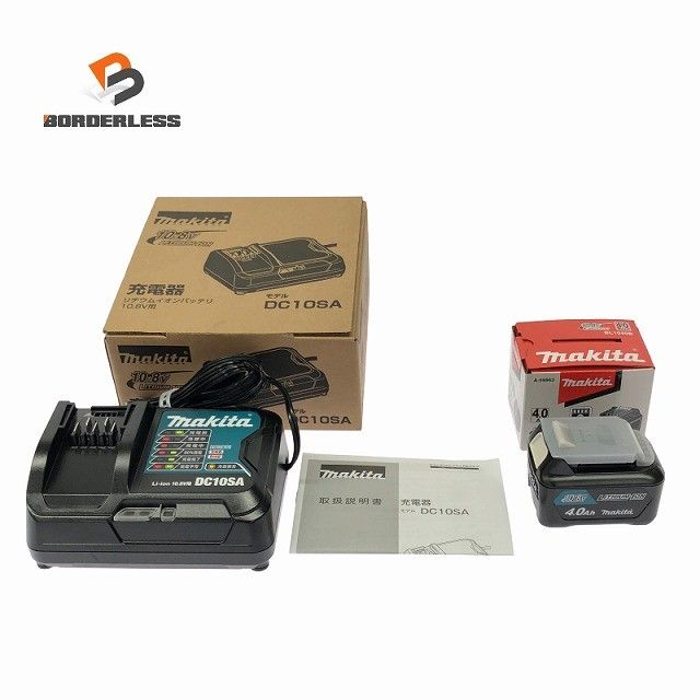 ☆未使用品セット☆makita マキタ 10.8V 4.0Ah 純正 リチウムイオンバッテリー BL1040B 充電器 DC10SA リチウムイオン電池130248