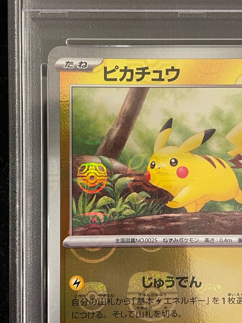 PSA10】ピカチュウ(マスターボール柄/ミラー仕様) C 025/165 1枚