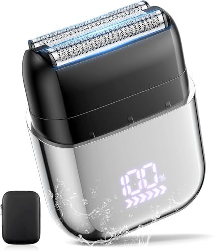 ひげそり 電動シェーバー 小型【2026新登場 0.06mm極薄外刃】往復式3枚刃 シェーバー メンズ 乾湿両用 深ぞり IPX7防水仕様 髭剃り 電気シェーバー コンパクト設計 LED残量表示 Type-C急速充電 ワンタッチロック機能搭載 8faaa7f4