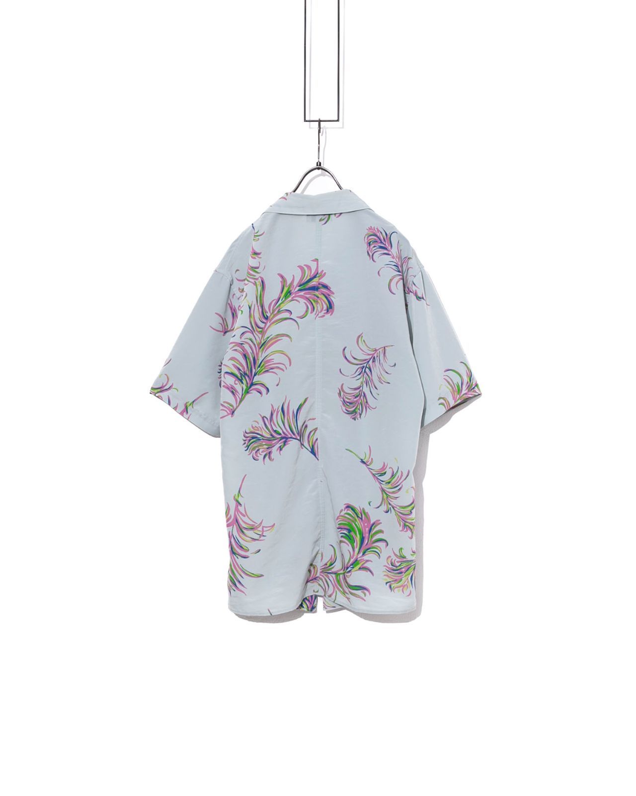 BED J.W. FORD ベッドフォード Open collar half sleeves feather開襟